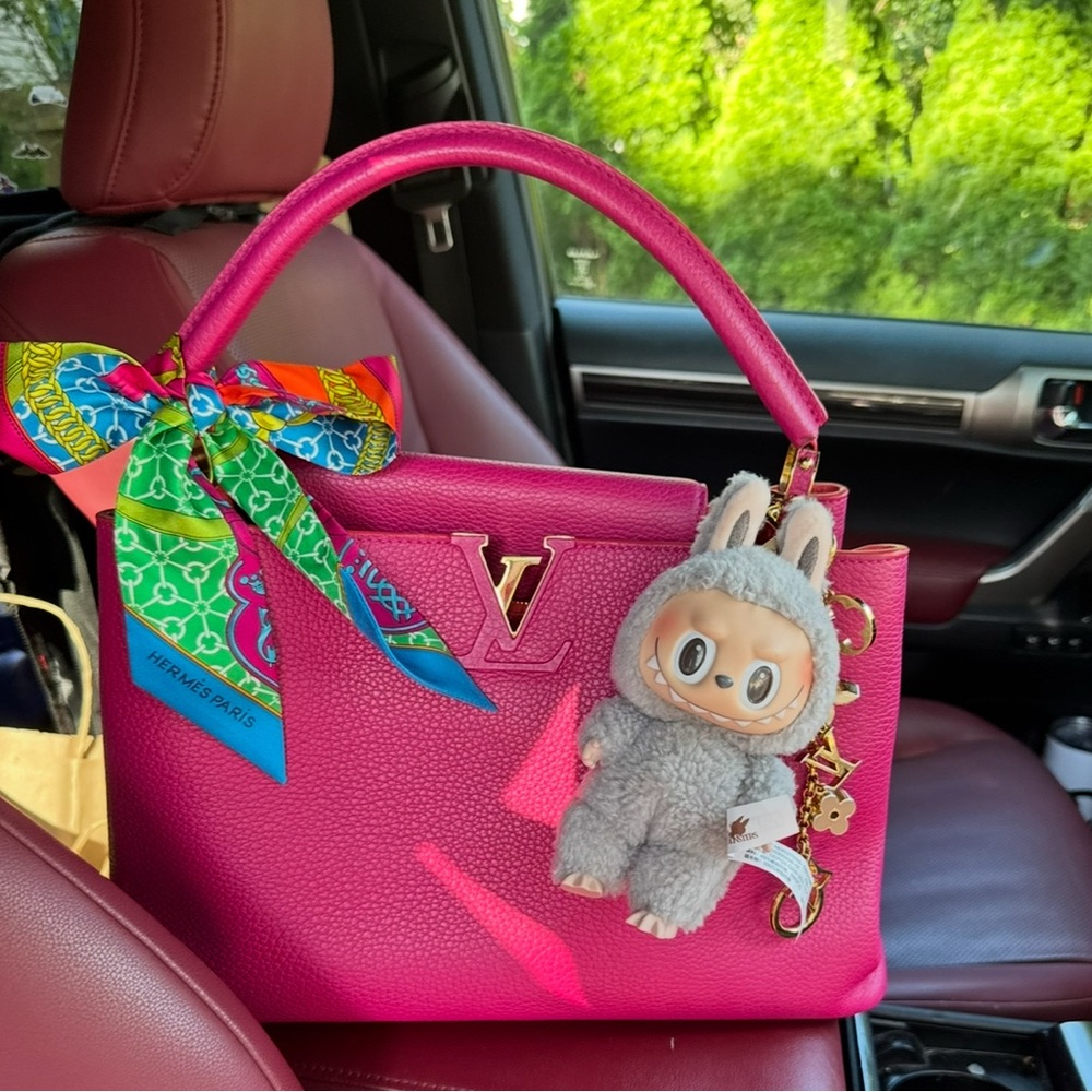 Louis Vuitton Pink Taurillon Capucines MM